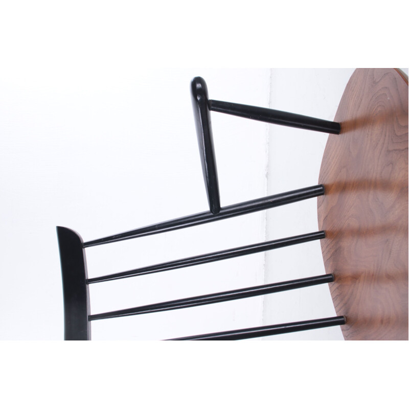 Vintage rocking chair scandinavian by Roland Rainer and Hagafors Stolfabrik Sweden 1960s