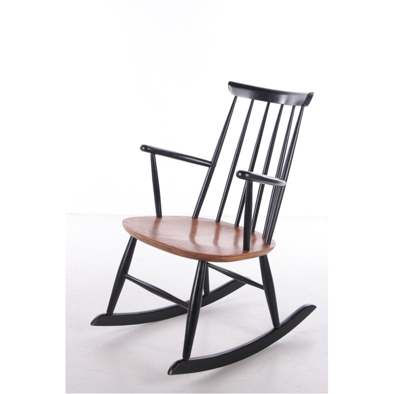 Chaise à bascule vintage scandinave par Roland Rainer et  Hagafors Stolfabrik Suède 1960