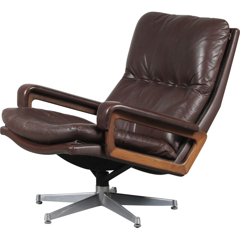 Vintage King fauteuil van André Vandenbeuck voor Strässle Zwitserland 1960