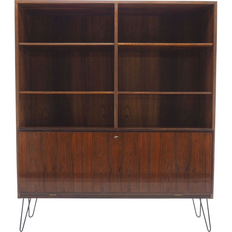 Vintage recycled bookcase by Omann Jun Palisander Denmark 1960s