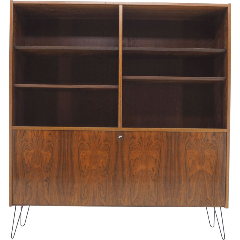 Vintage recycled bookcase by Omann Jun Palisander Denmark 1960s