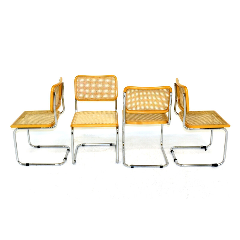 Set of 6 vintage S32 chairs by Marcel Breuer Italy 2001s