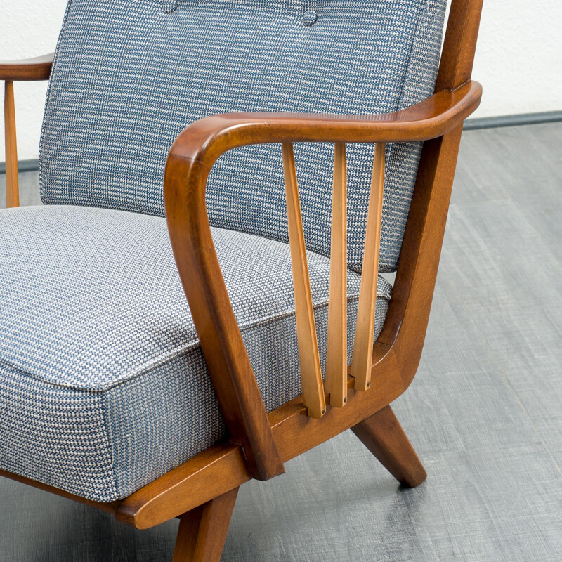 Restored vintage streamline armchairs 1950s