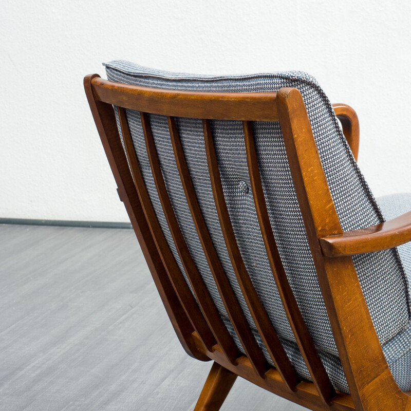 Fauteuil streamline vintage restauré 1950