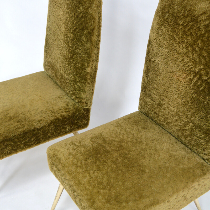 Ensemble de fauteuils et chaises Minotti en tissu vert, Gigi RADICE - 1950 