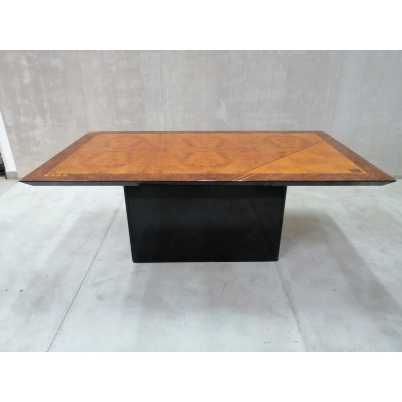 Vintage maple and rosewood desk by Oscar Dell Arredamento for Miniforms Italy 1970s