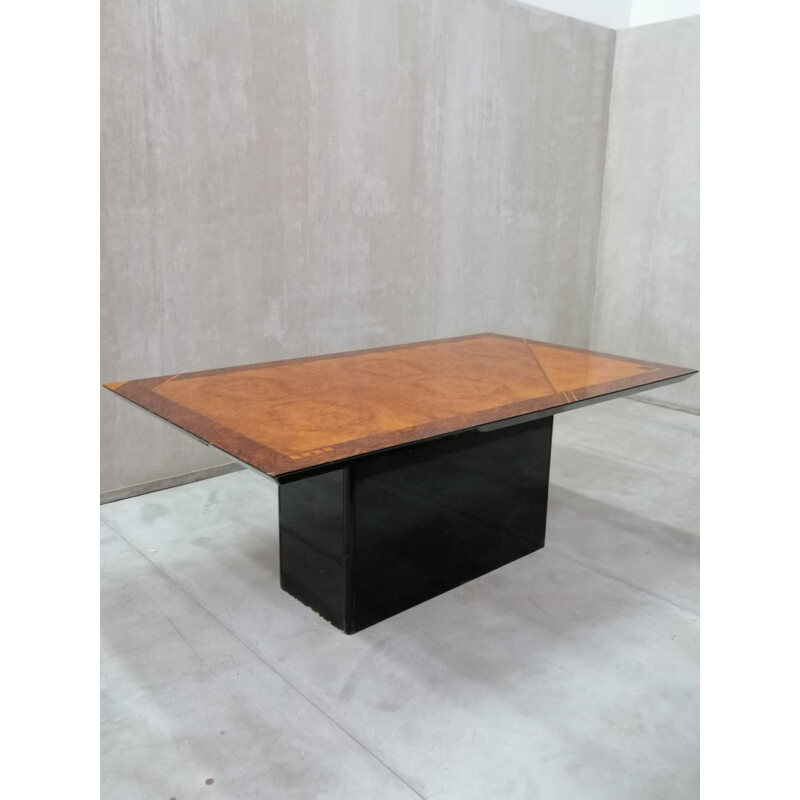 Vintage maple and rosewood desk by Oscar Dell Arredamento for Miniforms Italy 1970s