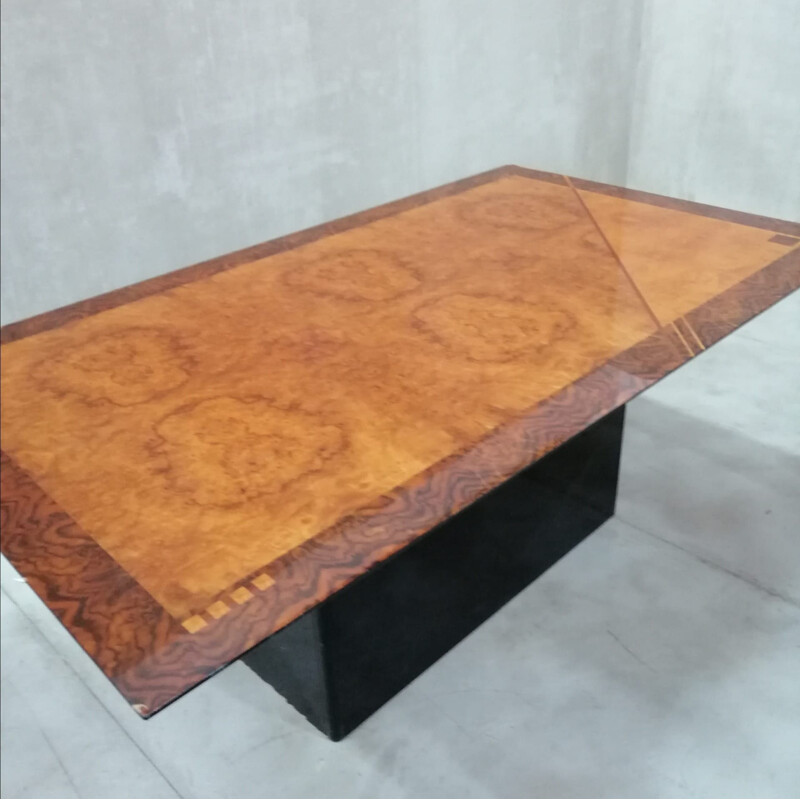 Vintage maple and rosewood desk by Oscar Dell Arredamento for Miniforms Italy 1970s