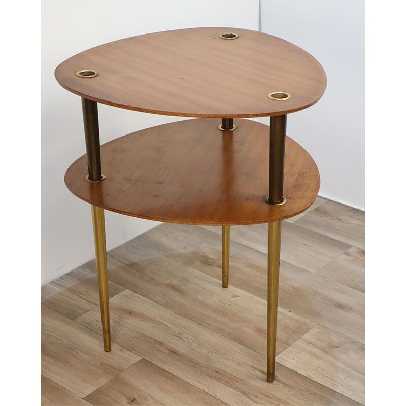 Pair of  vintage stackable nesting tables by Pierre Cruège 1950s