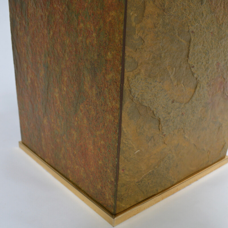 Dutch Fedam side table in granite and brass, Paul KINGMA - 1970s