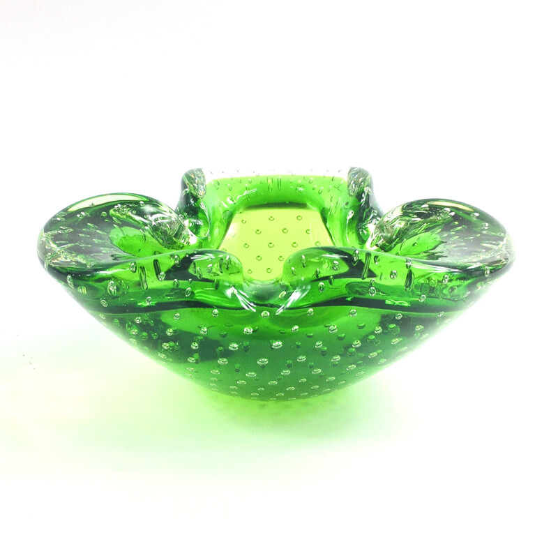 Vintage Murano glass ashtray or bowl Bullicante Italy 1960s