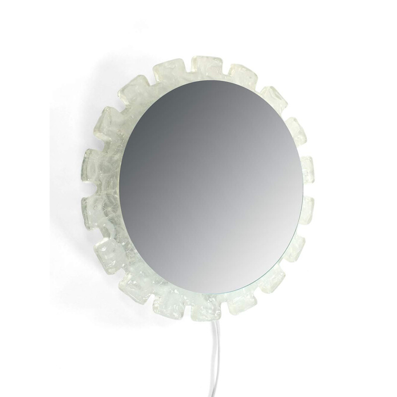 Vintage light mirror Hillebrand 1960s