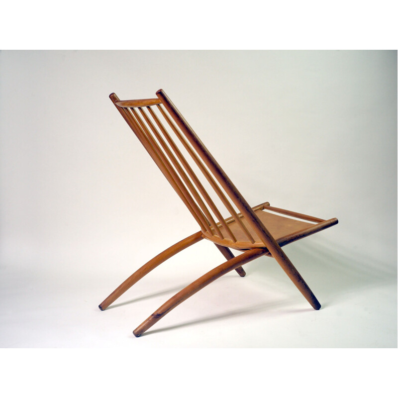 Haga Fors "Congo"  easy chair in beechwood, Alf SVENSSON - 1950s