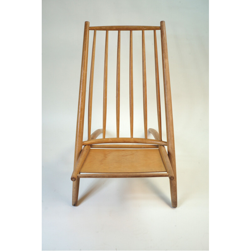 Haga Fors "Congo"  easy chair in beechwood, Alf SVENSSON - 1950s