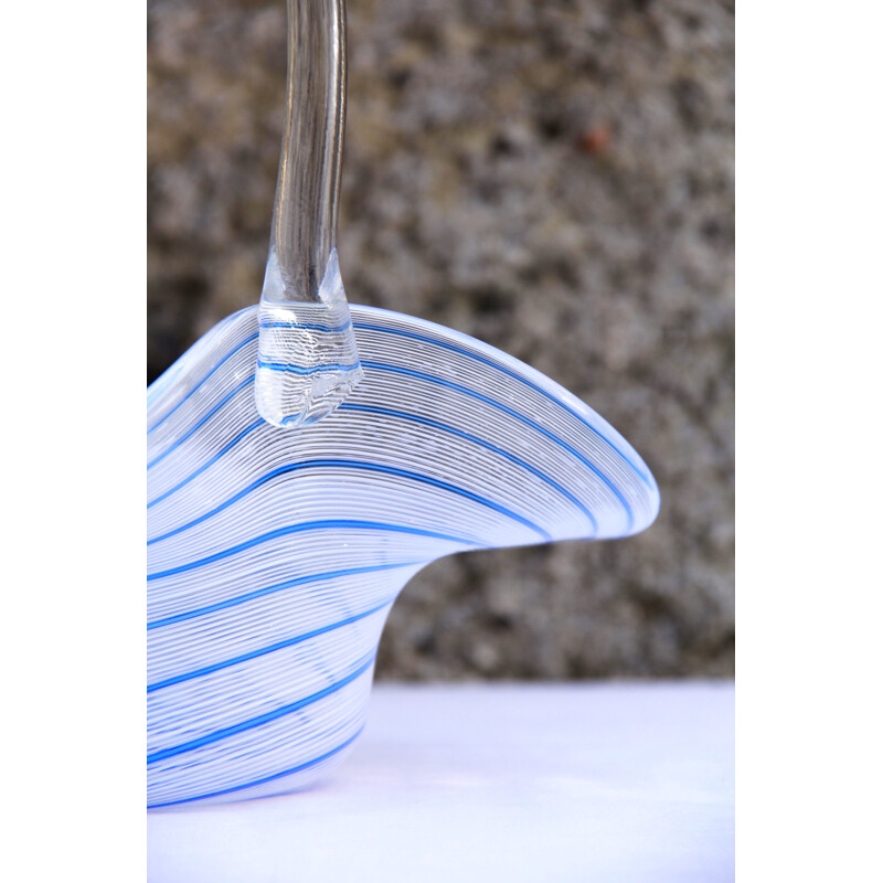 Panier Cestino vintage en verre de Murano Italie 1960