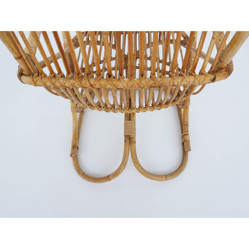 Vintage Bonacina bamboo armchair by Tito Agnoli Italy 1959s