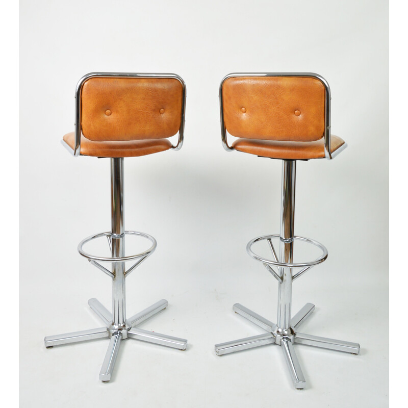 Paire de tabourets de bar vintage 1970