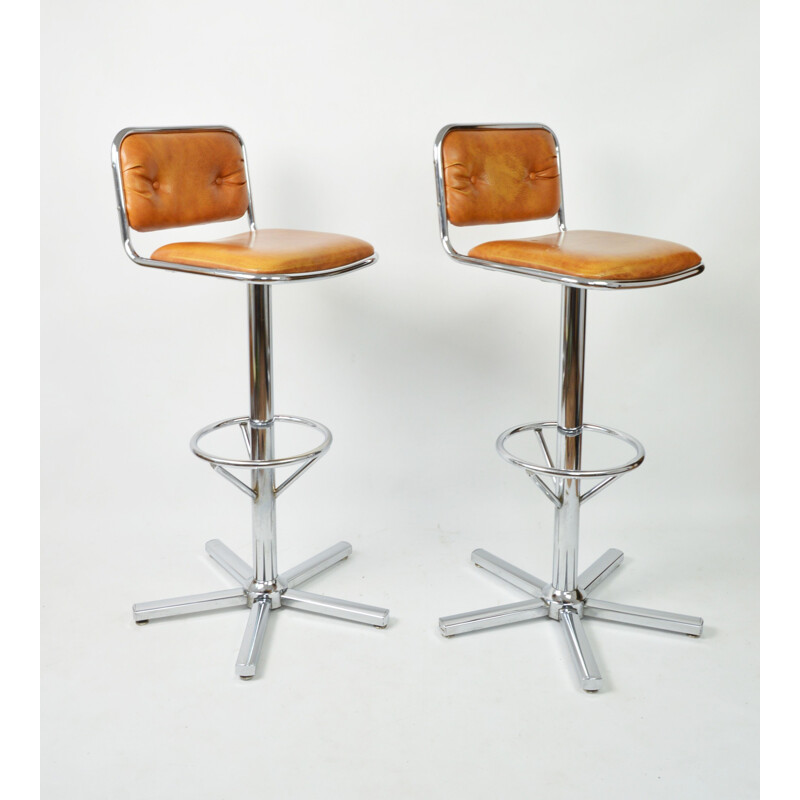 Pair of vintage bar stools 1970s