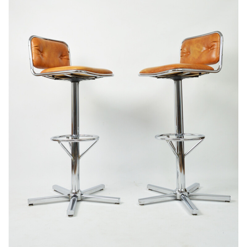 Pair of vintage bar stools 1970s