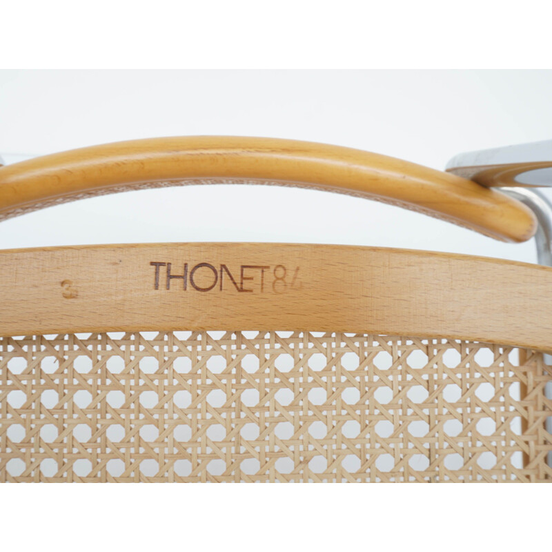 Chaise Cesca vintage avec accoudoirs de Thonet par Marcel Breuer 