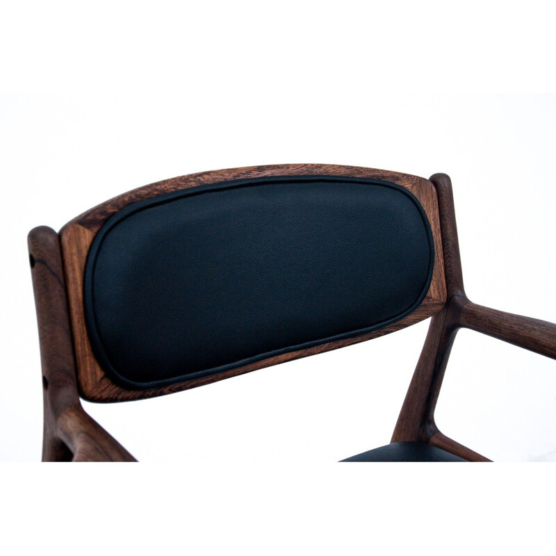 Chaise de bureau vintage en palissandre Danemark 1960