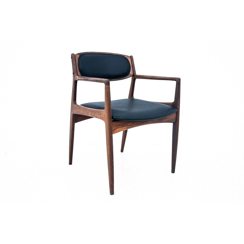 Silla de oficina vintage de palisandro Dinamarca 1960