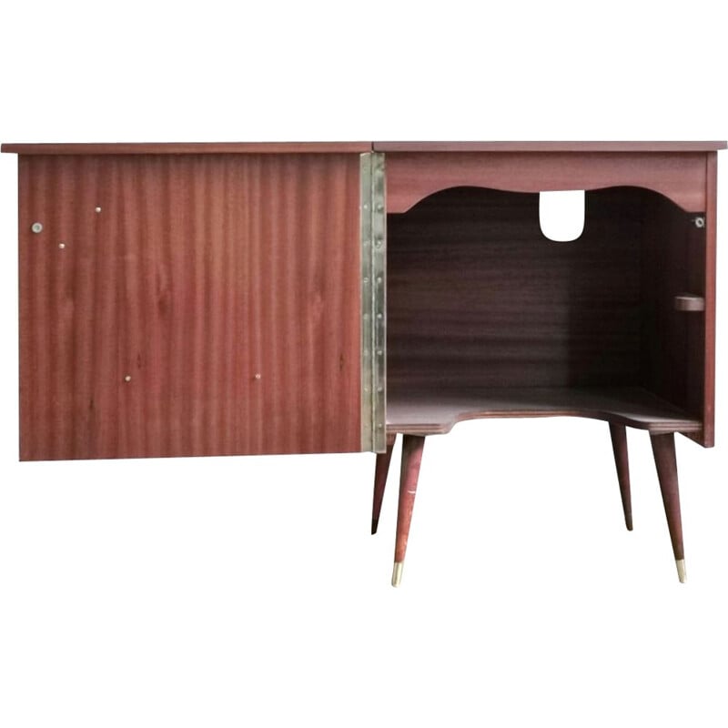 Vintage mahogany sewing cabinet 1960s