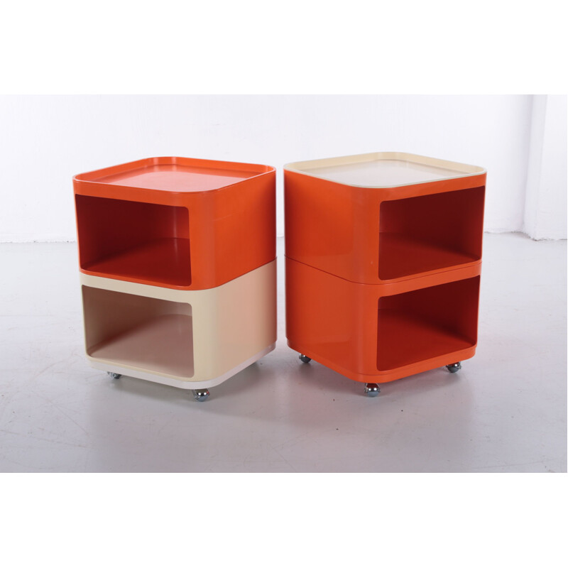 Pair of vintage Kartell cabinets by Anna Castelli Ferrieri by Kartell Italy 1967s