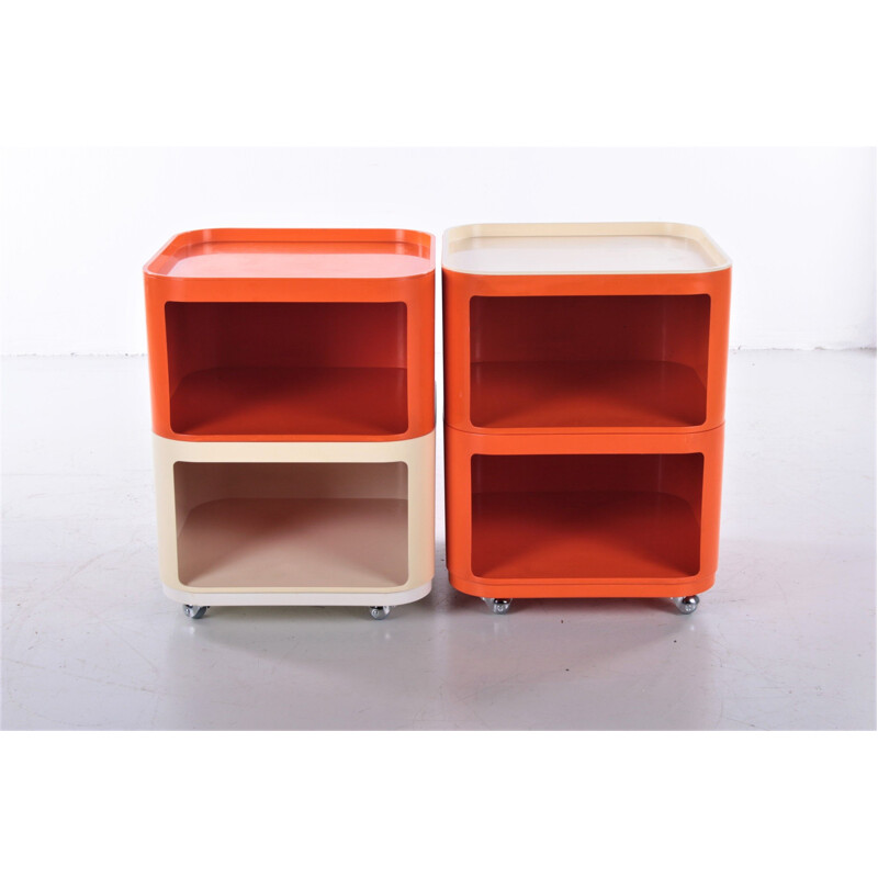 Pair of vintage Kartell cabinets by Anna Castelli Ferrieri by Kartell Italy 1967s