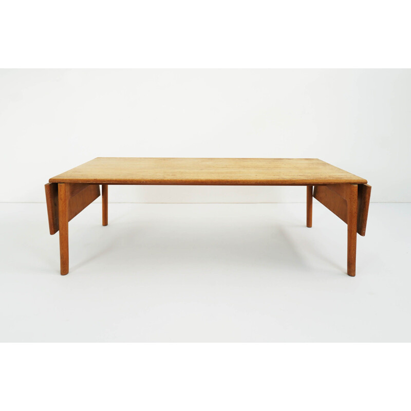 Table basse vintage à rallonge en chêne par Andreas Tuck pour Hans J. Wegner Danemark 1950