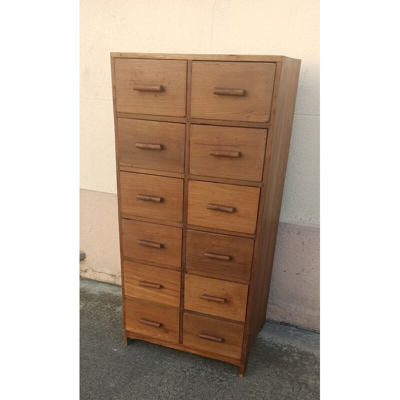 Vintage craft cabinet with drawers 1930s