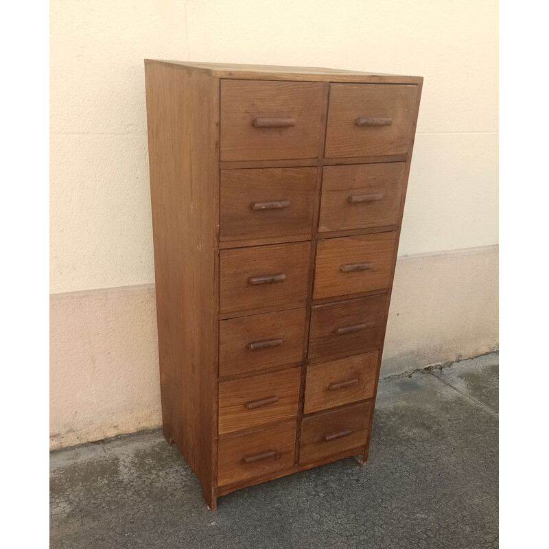 Vintage craft cabinet with drawers 1930s