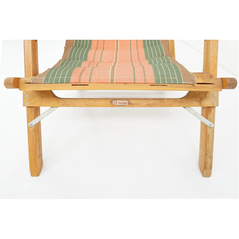 Vintage Approx folding beach chair, Sweden 1950 