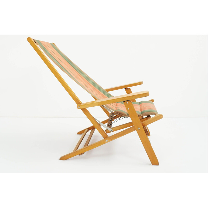 Vintage Approx folding beach chair, Sweden 1950 