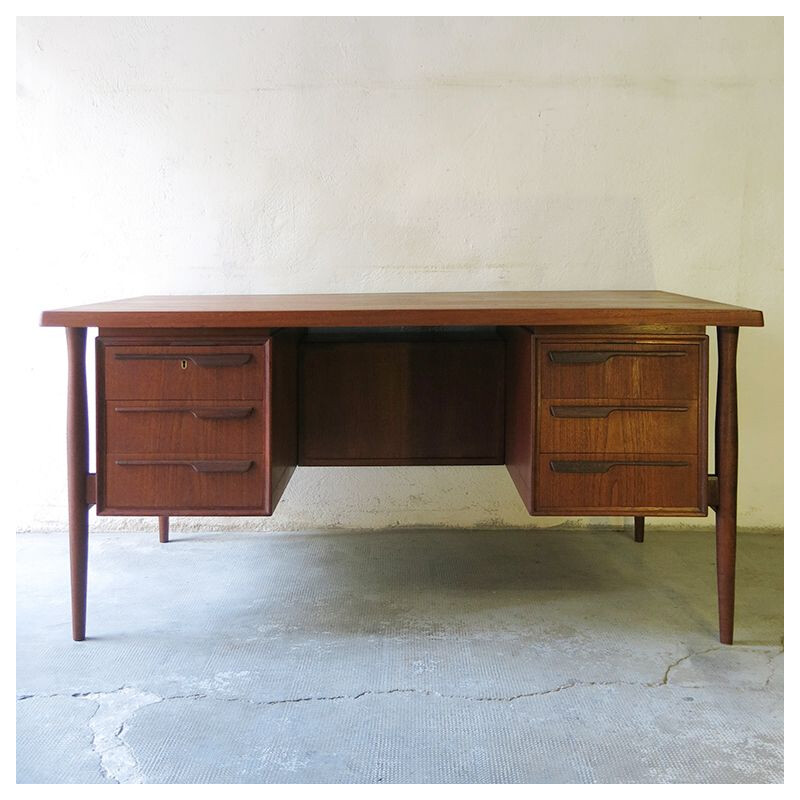 Vintage Scandinavian teak desk 1960