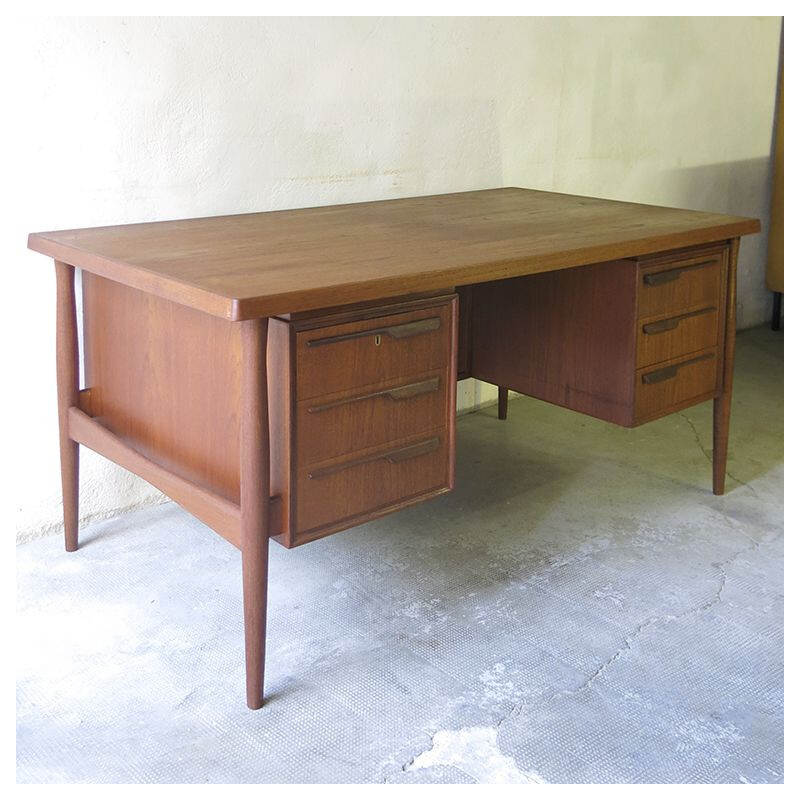 Vintage Scandinavian teak desk 1960