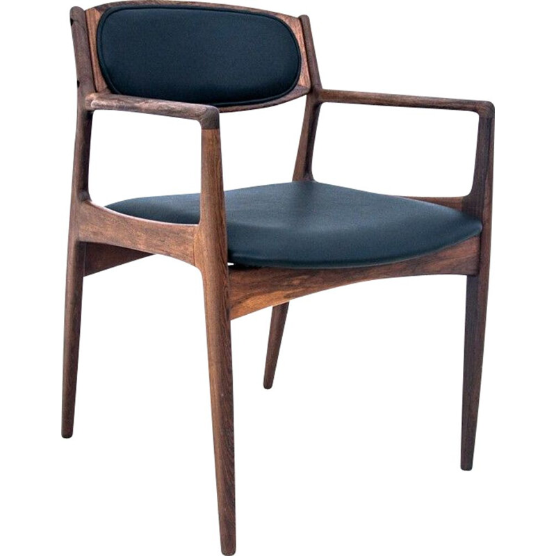 Cadeira de escritório Vintage rosewood Dinamarca 1960
