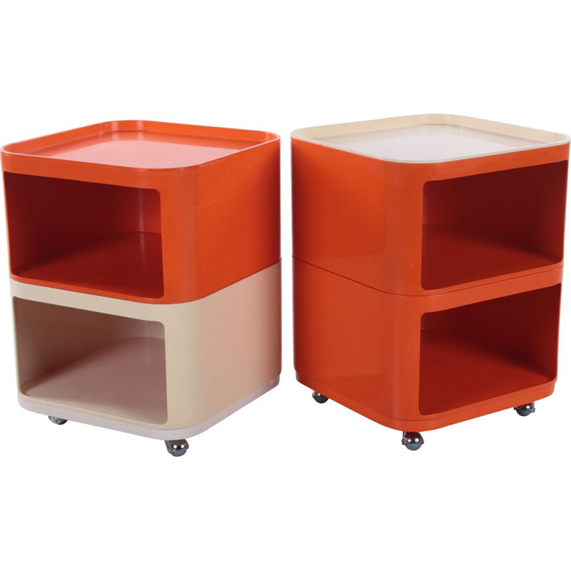 Paire d'armoires Kartell vintage de Anna Castelli Ferrieri par Kartell Italie 1967