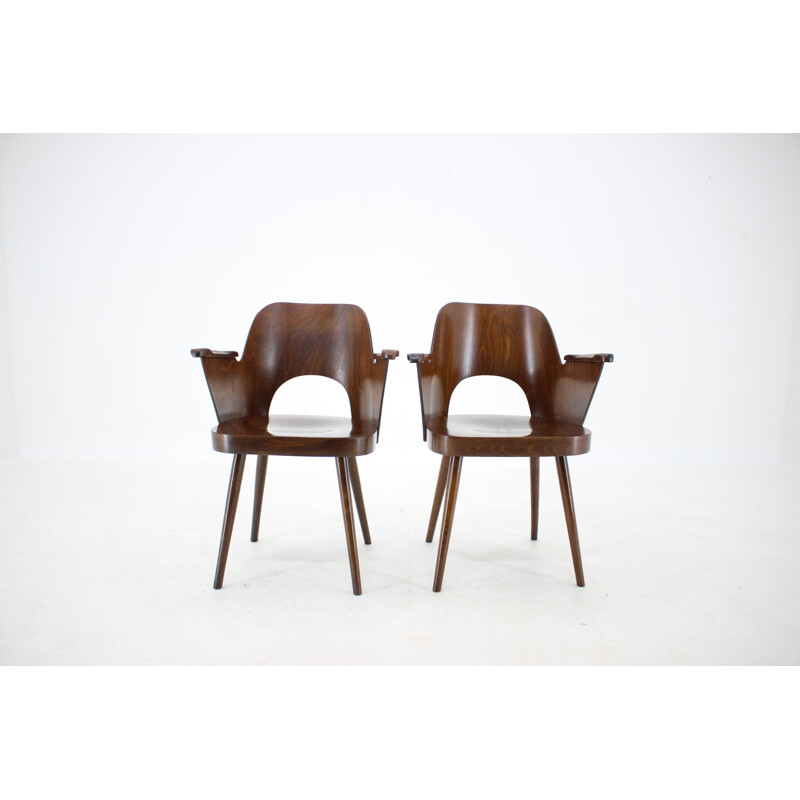 Set of 4 vintage chairs by Oswald Haerdtl, Czechoslovakia 1960