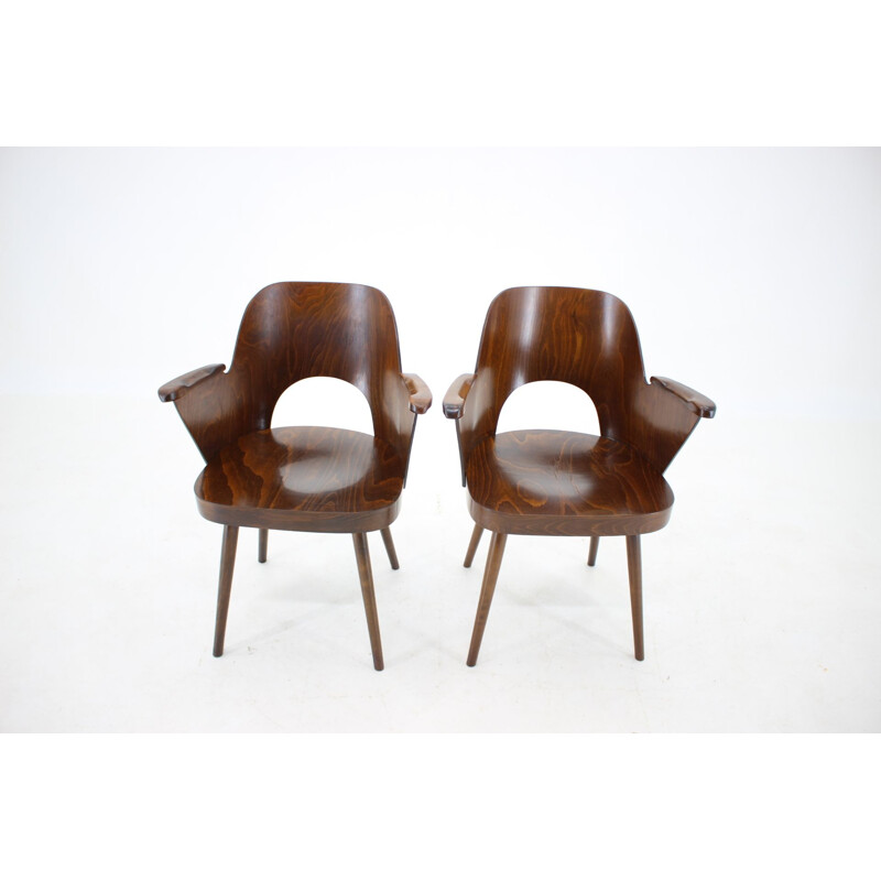 Set of 4 vintage chairs by Oswald Haerdtl, Czechoslovakia 1960