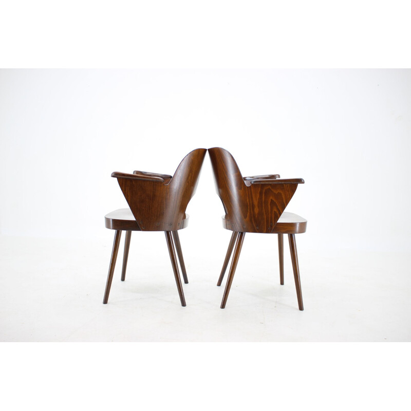 Set of 4 vintage chairs by Oswald Haerdtl, Czechoslovakia 1960