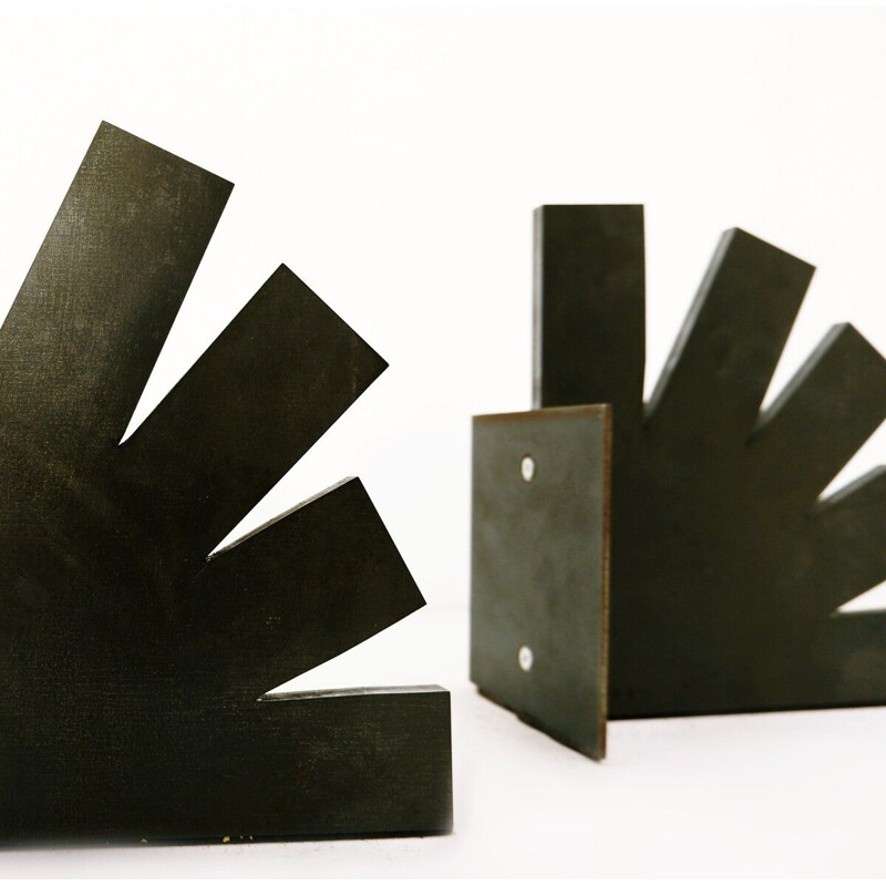 Contemplative vintage bookends numbered 38 by Franck Robichez