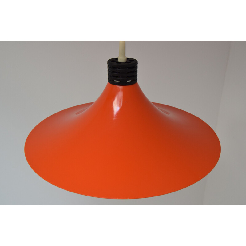 Vintage orange lacquered metal suspension, Germany 1980