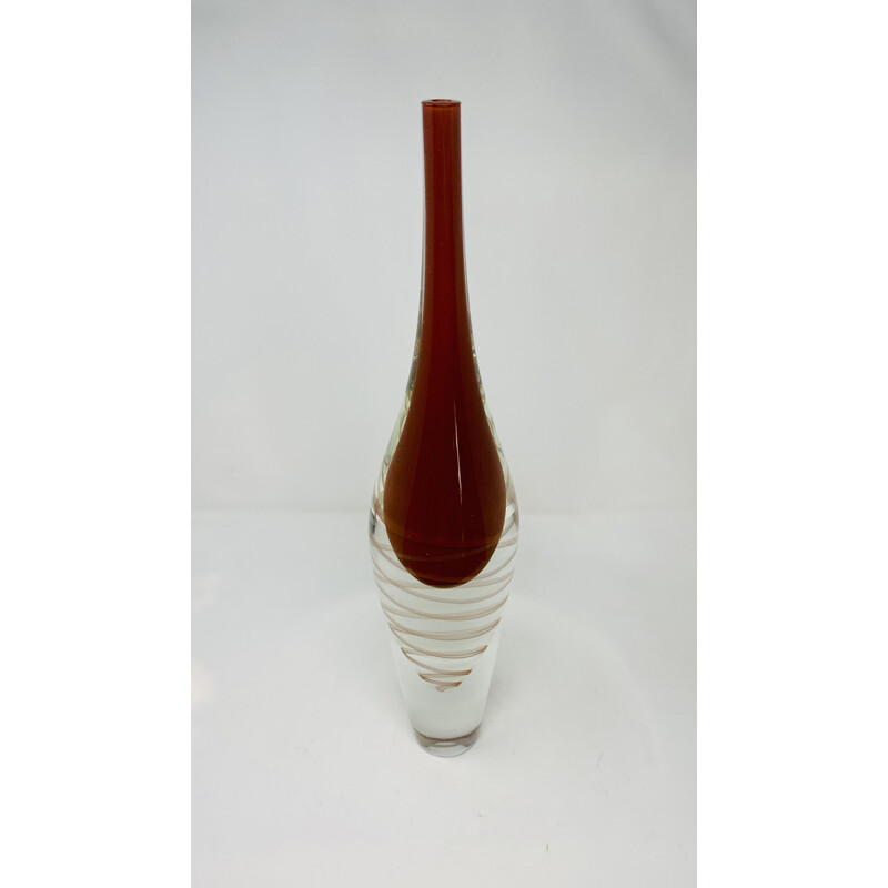 Vintage Murano glass vase by Seguso Vetri d'Arte 1960s