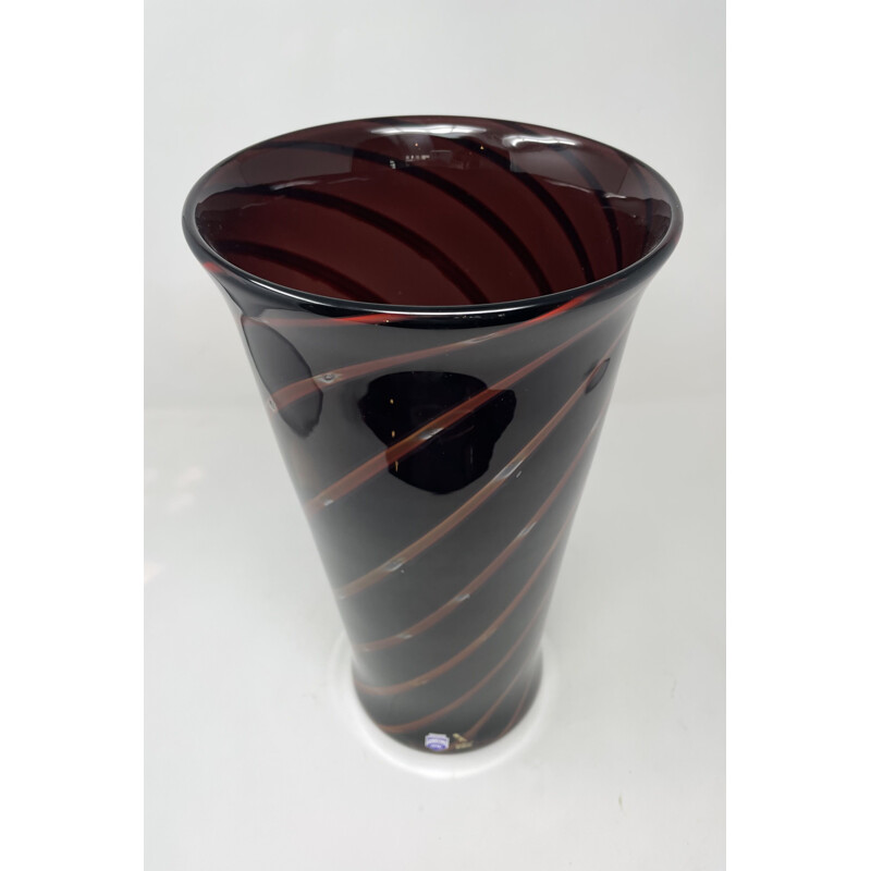 Vintage Vase aus Muranoglas von Antonio da Ros für Cenedese Italien 1980
