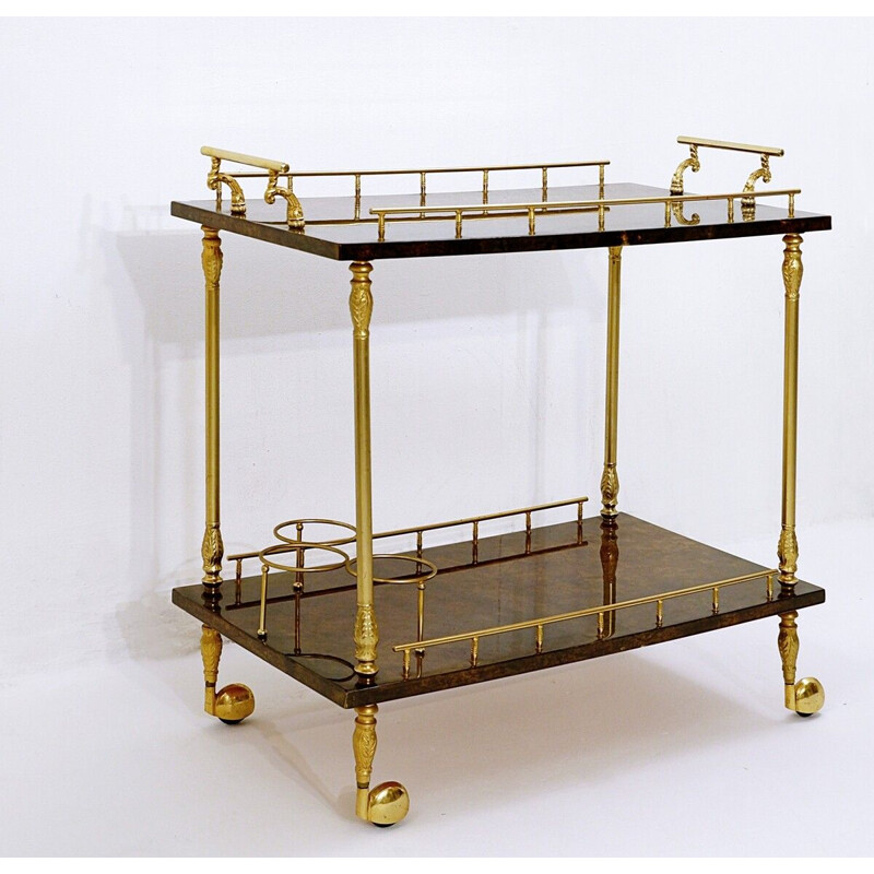 Vintage bar cart Italy by Aldo Tura