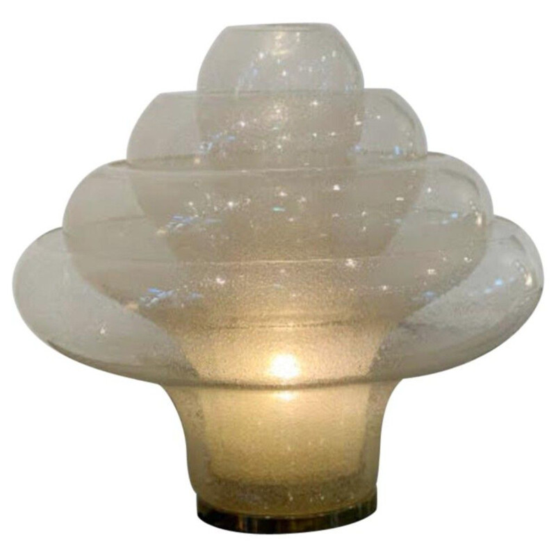 Lampe Lotus vintage en verre de Murano LT305 par Carlo Nason 1969