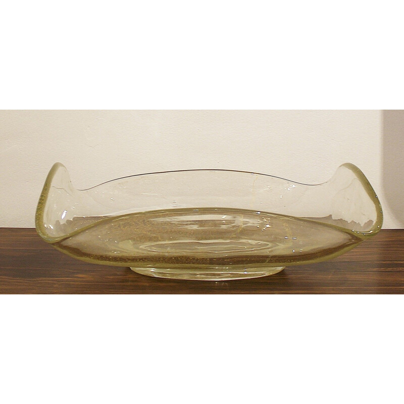 Vintage Murano glass bowl by Carlo Scarpa for Venini Italy 1936s
