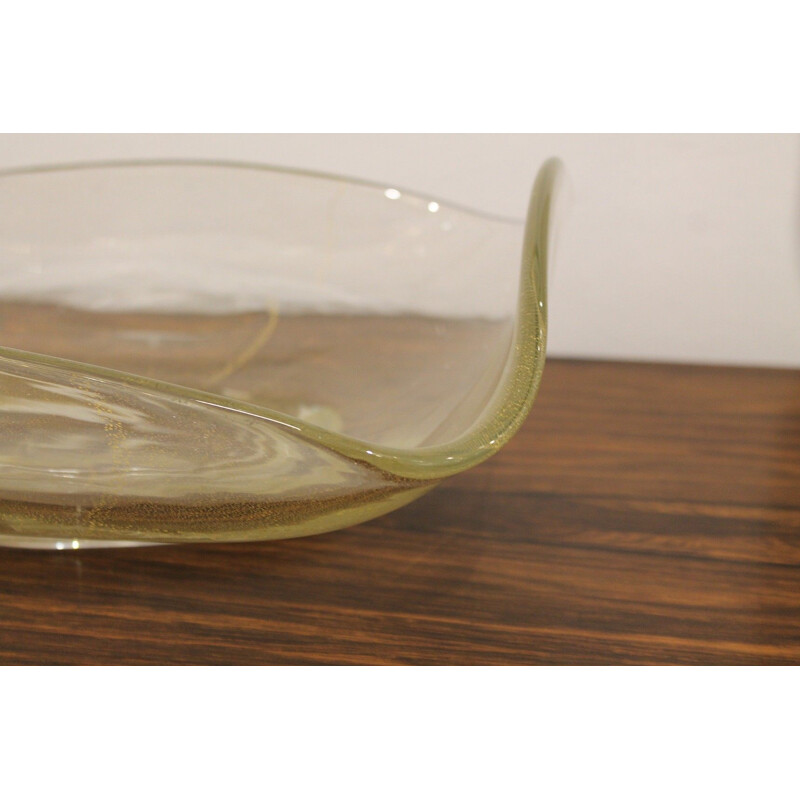 Vintage Murano glass bowl by Carlo Scarpa for Venini Italy 1936s