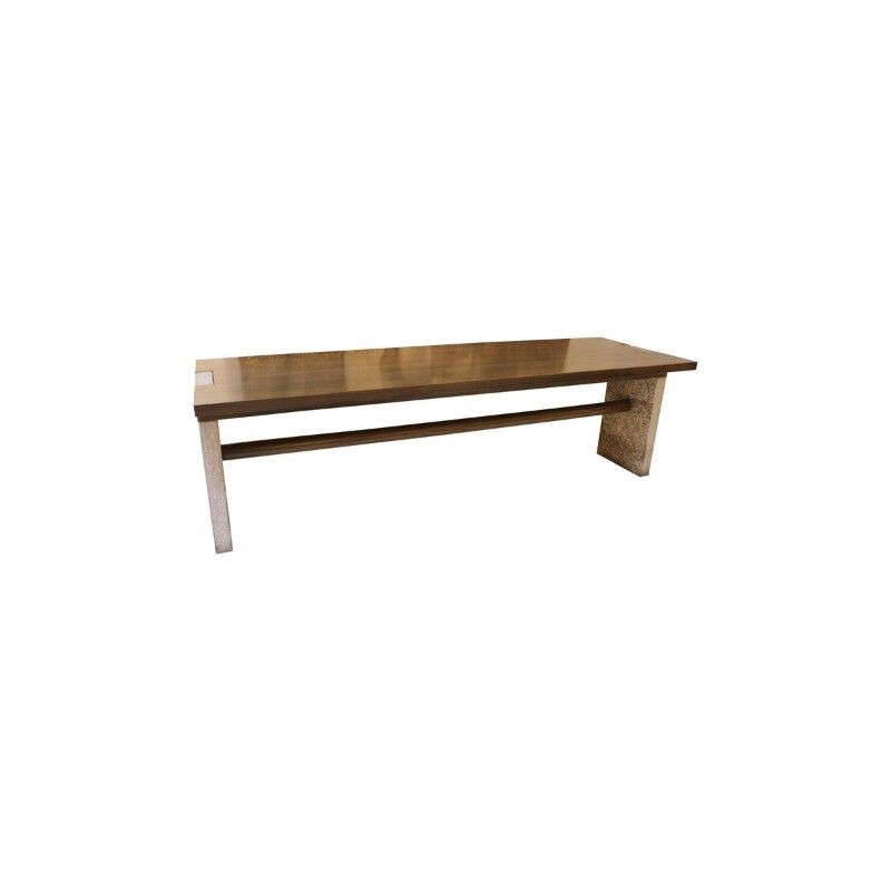 Vintage Valmarana console in stone and wood by Carlo Scarpa for Simon Italy 1972s